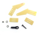 1,5mm GFK Ruderhorn - 31mm Höhe, 69mm Gesamtlänge, 2,8mm Bohrung (1 Set) mit Kugelkopf 3mm