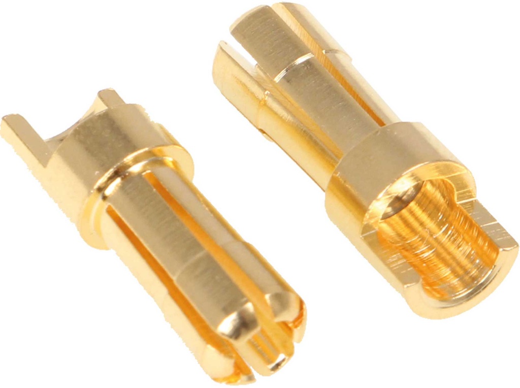 ROBBE Goldkontakt Stecksystem 5,5mm Stecker 5Stk.