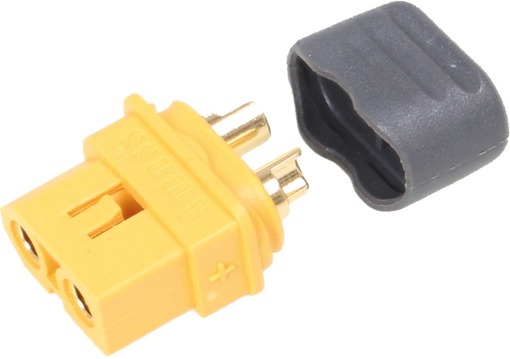 ROBBE XT-60 BUCHSE GOLD MIT LÖTPIN ABDECKUNG 5STK.