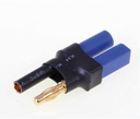 ROBBE ADAPTER EC-5BUCHSE AUF 4MM GOLDKONTAKT STECKSYSTEM (BUCHSE = SCHWARZ) 1STK.