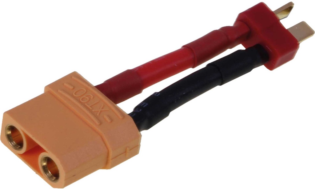 ROBBE ADAPTERKABEL T STECKER AUF XT-90 BUCHSE 12AWG/3,3MM² 30MM 1STK.