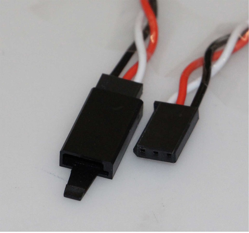 ROBBE VERLÄNGERUNGSKABEL FUTABA VERDRILLT 100MM 22AWG/0,32MM² MIT STECKERSICHERUNG 1STK.