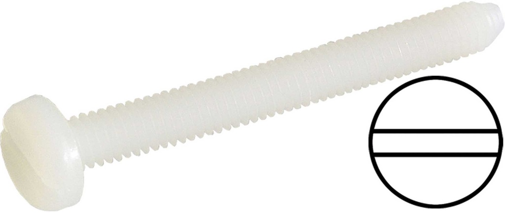 ROBBE NYLONSCHRAUBEN M8/80MM ZYLINDERKOPF MIT SCHLITZ 10STK.
