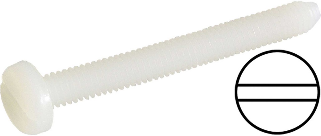 ROBBE NYLONSCHRAUBEN M4/40MM ZYLINDERKOPF MIT SCHLITZ 10Stk.