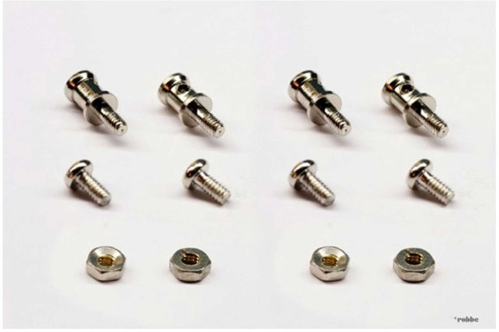 ROBBE Gestängeanschluss Micro für 1,2mm Gestän ge mit 1,9mm Bolzen, 4x5mm, M2, 4STK.