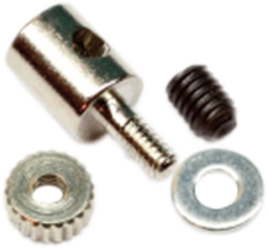 ROBBE Gestängeanschluss Standard für 2mm Gestänge schraubbar mit Bolzen 1,9mm, 6x5mm, M2/M3