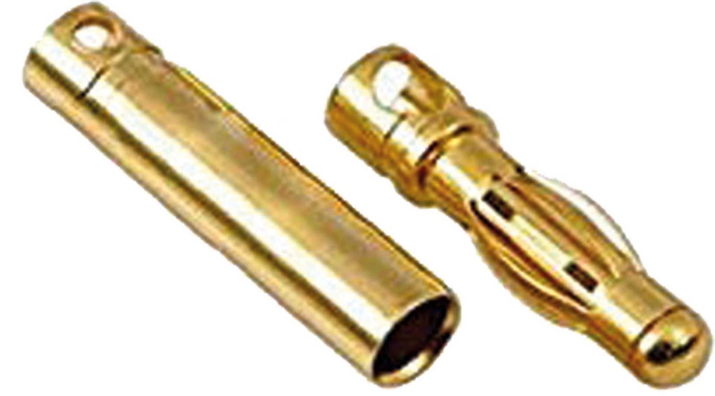 ROBBE GOLDKONTAKT STECKER+BUCHSEN 4MM 10PAARE