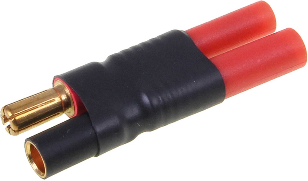 ROBBE ADAPTER 4MM AUF 5,5MM GOLDKONTAKT STECKSYSTEM BUCHSE = SCHWARZ