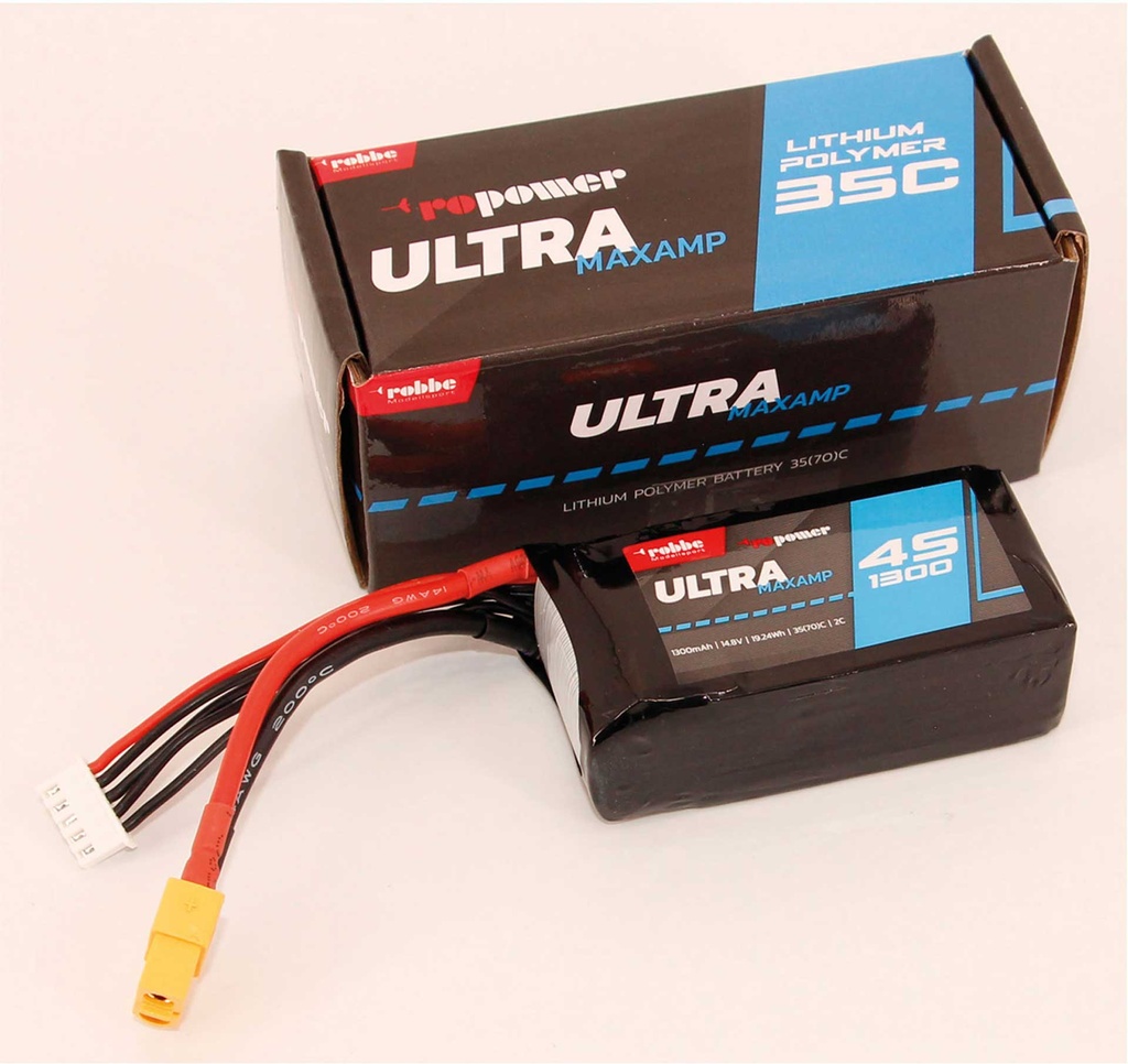 ROBBE RO-POWER ULTRA MAXAMP 1300MAH 14,8 VOLT 4S 35(70)C LIPO AKKU