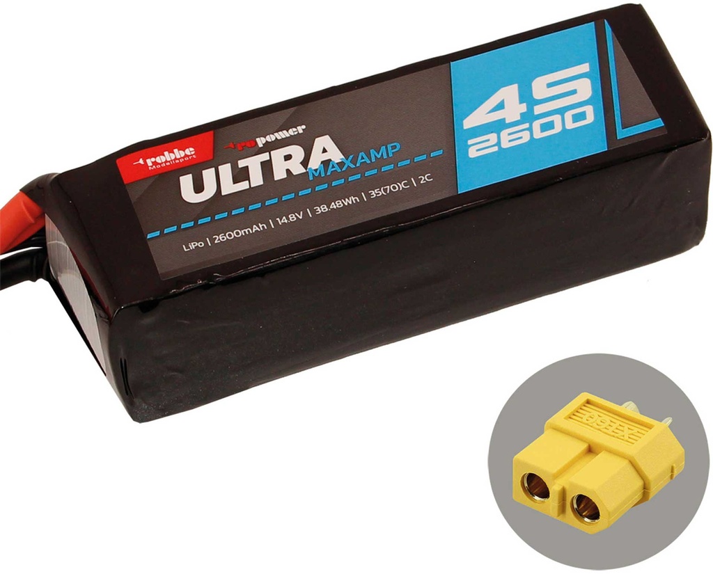 ROBBE RO-POWER ULTRA MAXAMP 2600MAH 14,8 VOLT 4S 35(70)C LIPO AKKU