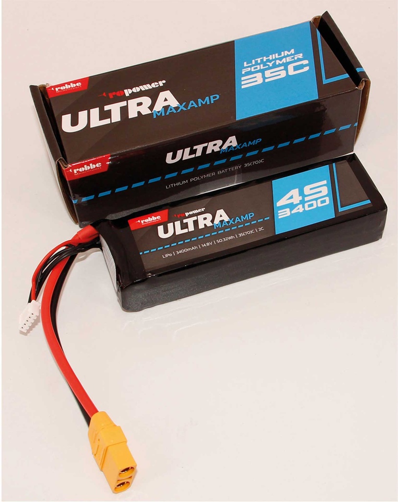 ROBBE RO-POWER ULTRA MAXAMP 3400MAH 14,8 VOLT 4S 35(70)C LIPO AKKU