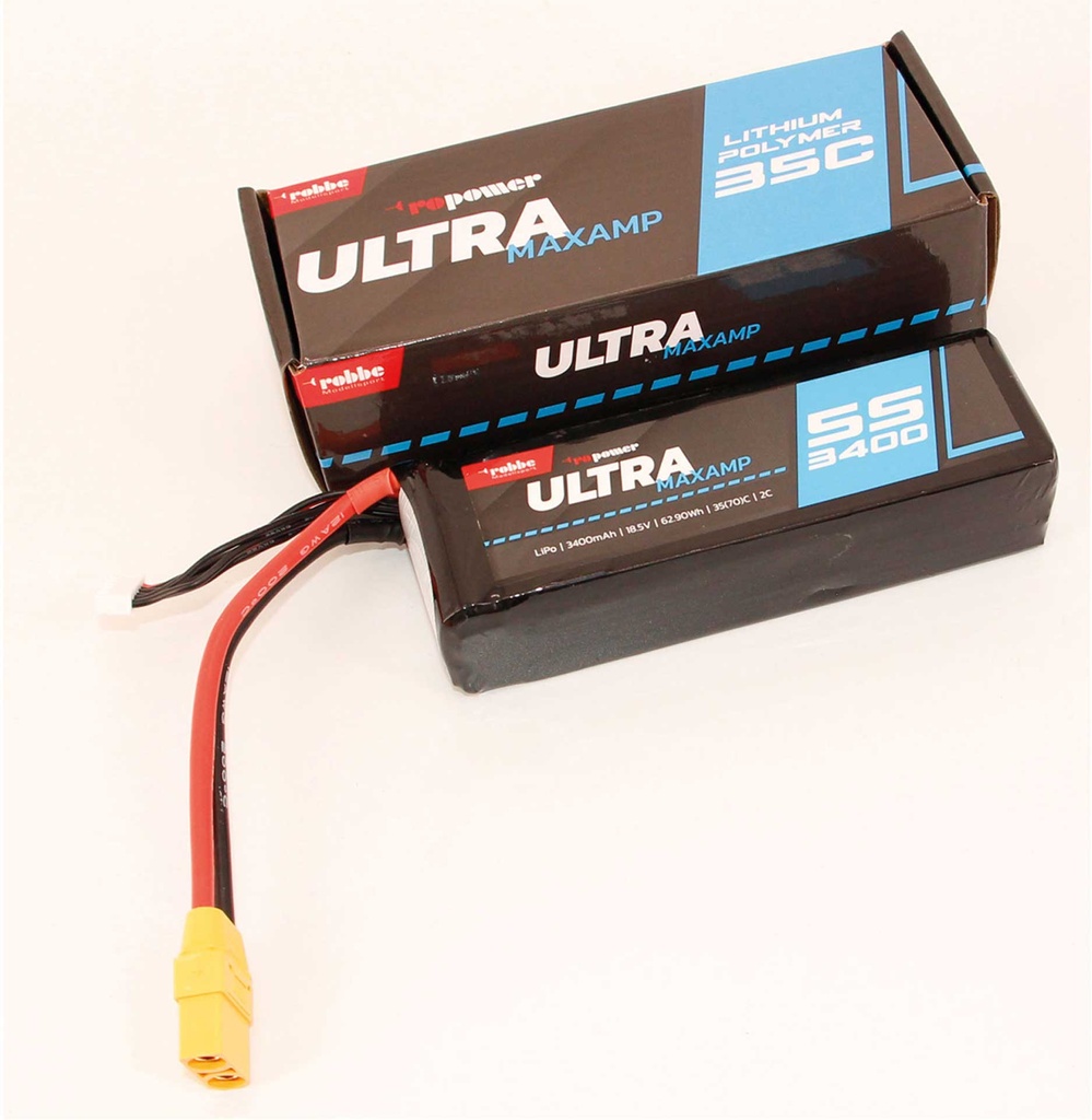 ROBBE RO-POWER ULTRA MAXAMP 3400MAH 18,5 VOLT 5S 35(70)C LIPO AKKU