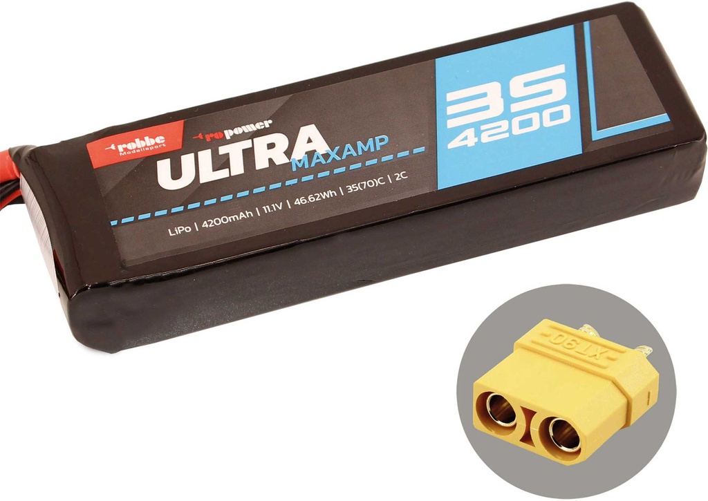 ROBBE RO-POWER ULTRA MAXAMP 4200MAH 11,1 VOLT 3S 35(70)C LIPO AKKU