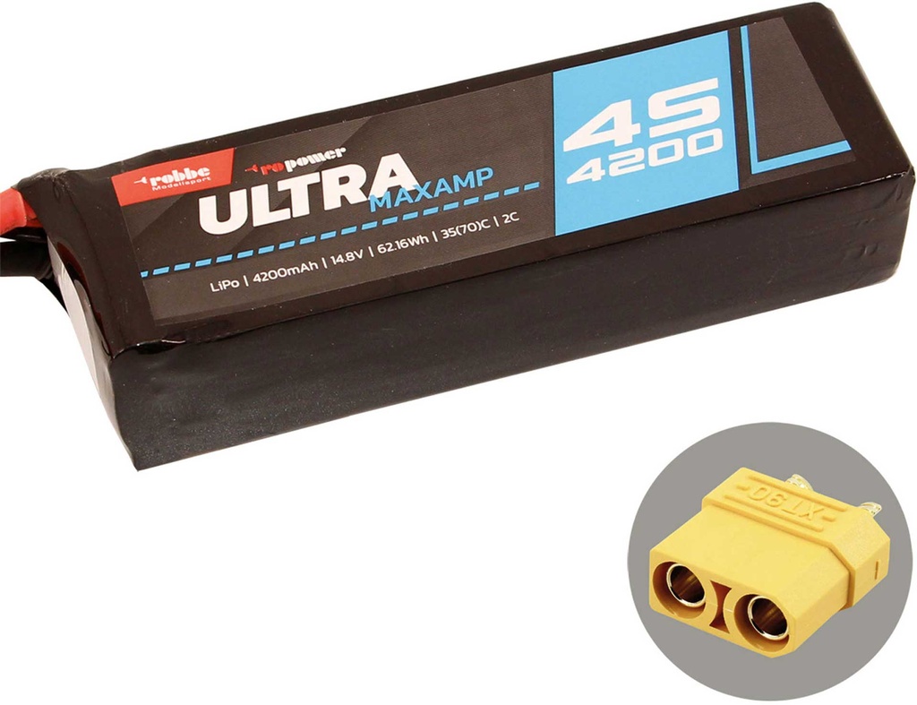 ROBBE RO-POWER ULTRA MAXAMP 4200MAH 14,8 VOLT 4S 35(70)C LIPO AKKU