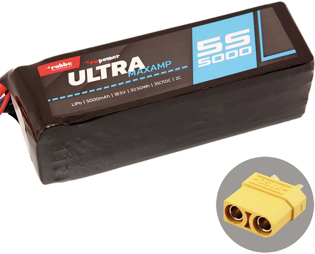 ROBBE RO-POWER ULTRA MAXAMP 5000MAH 18,5 VOLT 5S 35(70)C LIPO AKKU