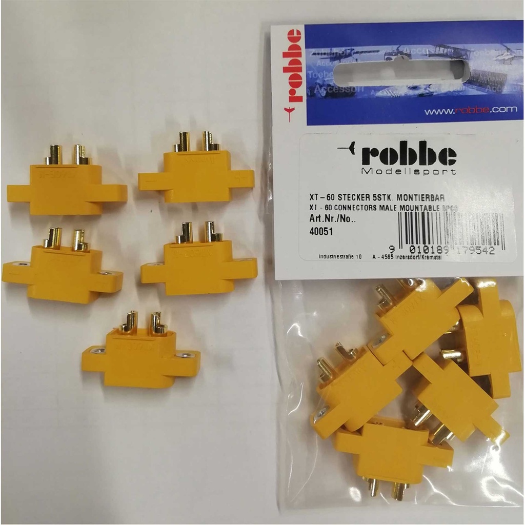 ROBBE XT-60 STECKER 5STK. MONTIERBAR