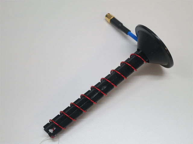 VAS 5.8Ghz Black Cannon 12.5dBic V3 10-turn-helical RHCP SAM FPV Antenne