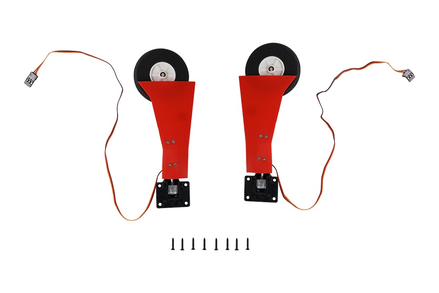 FMS P-51 Dago Red - Hauptfahrwerk komplett (L+R)