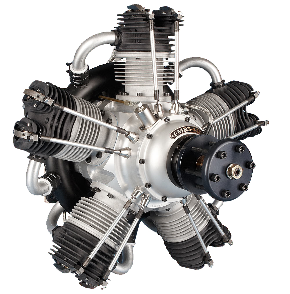 Fiala FM420 R5 - FS 4-Takt Benzin Sternmotor 420ccm mit Starter