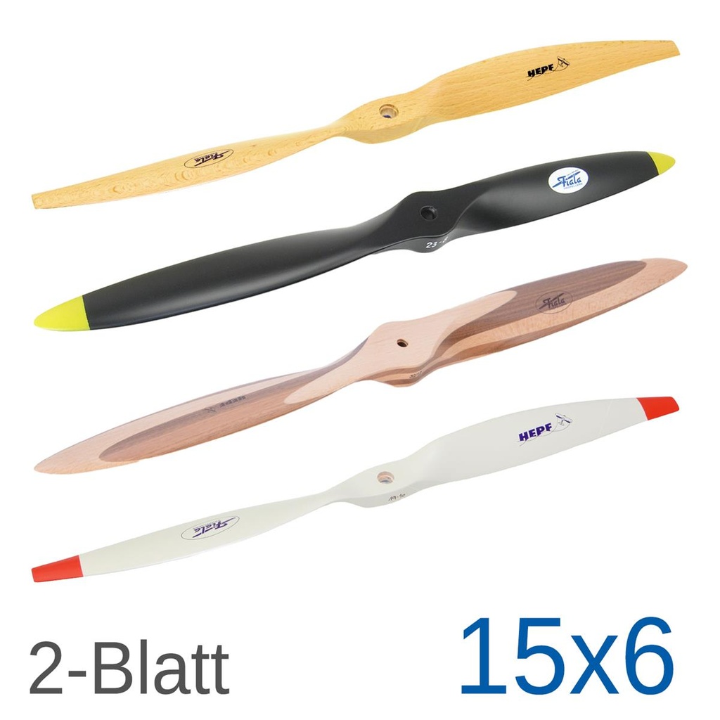 Fiala 2-Blatt 15x6 Holzpropeller