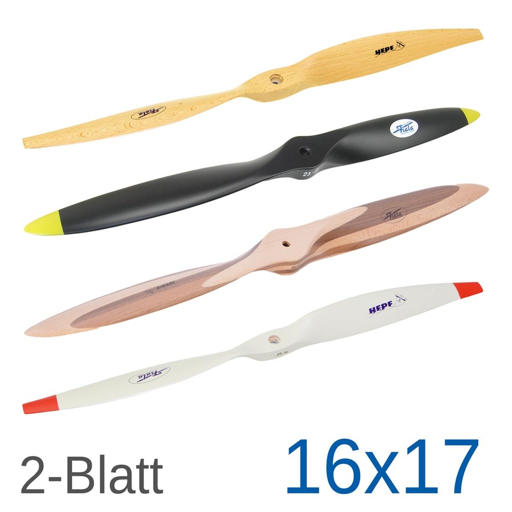 Fiala 2-Blatt 16x17 Holzpropeller