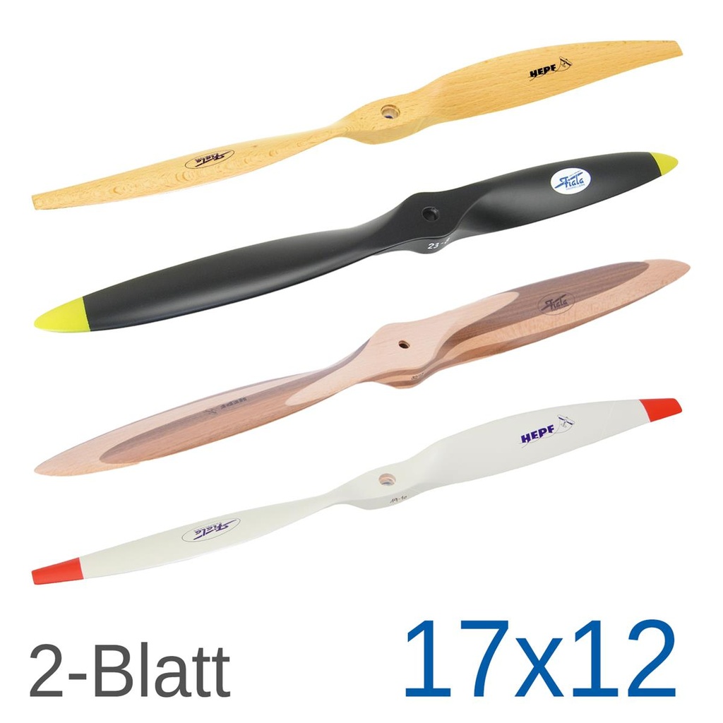 Fiala 2-Blatt 17x12 Holzpropeller