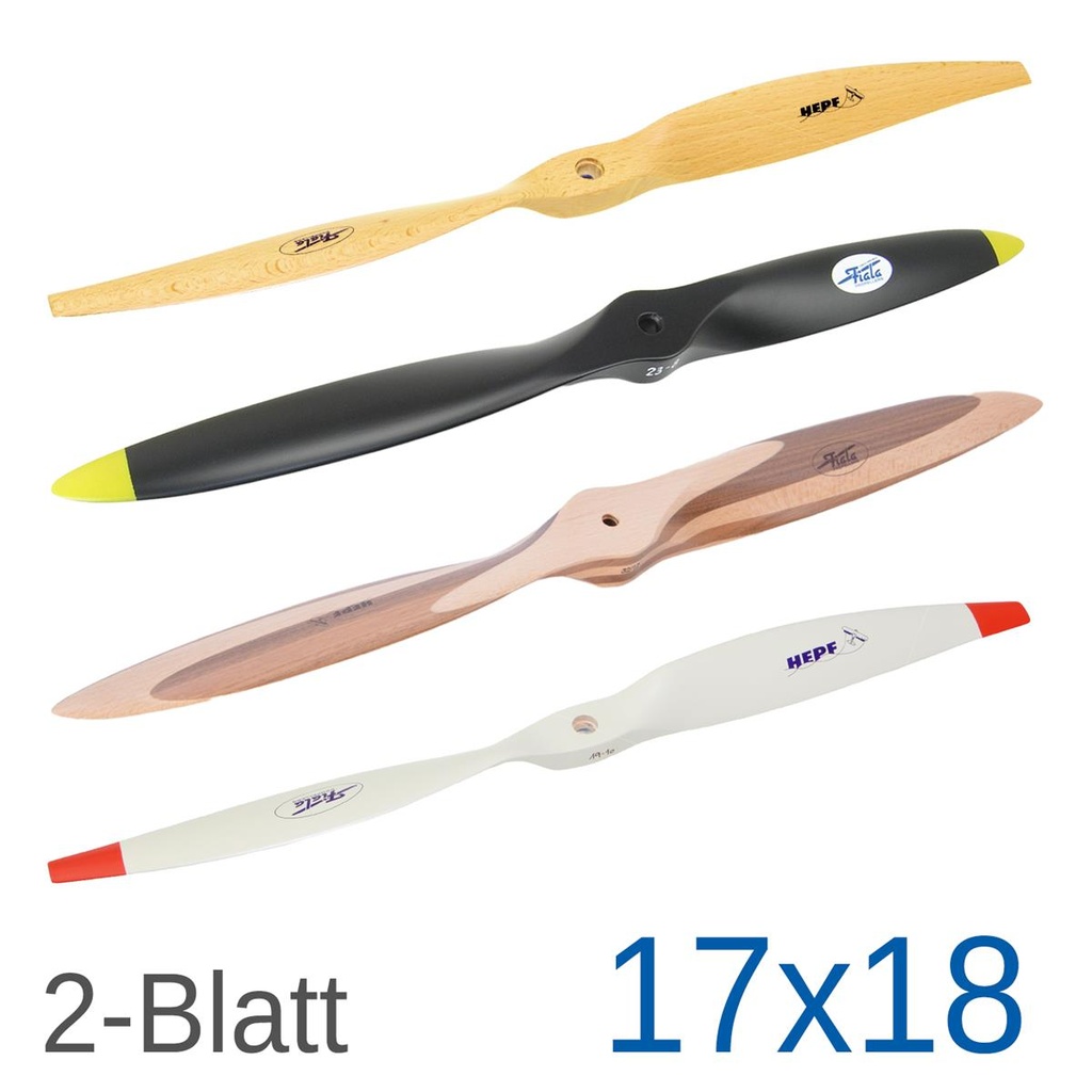 Fiala 2-Blatt 17x18 Holzpropeller