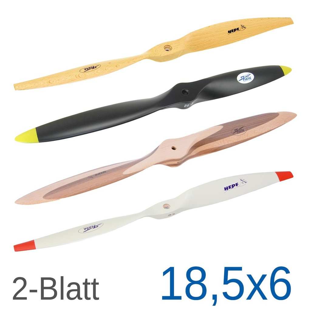 Fiala 2-Blatt 18,5x6 Holzpropeller