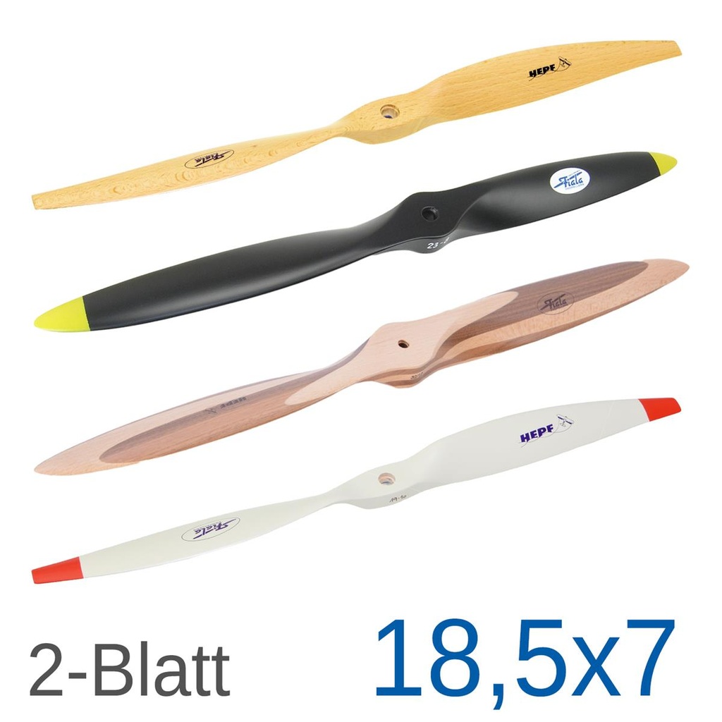 Fiala 2-Blatt 18,5x7 Holzpropeller