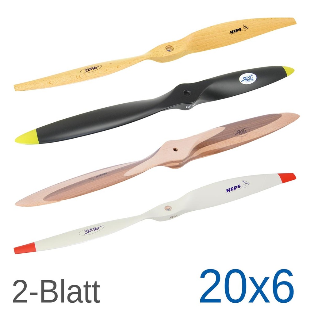 Fiala 2-Blatt 20x6 Holzpropeller