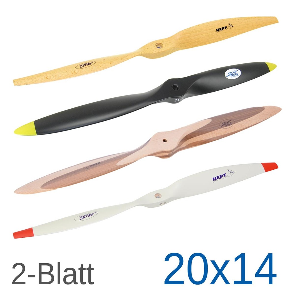 Fiala 2-Blatt 20x14 Holzpropeller