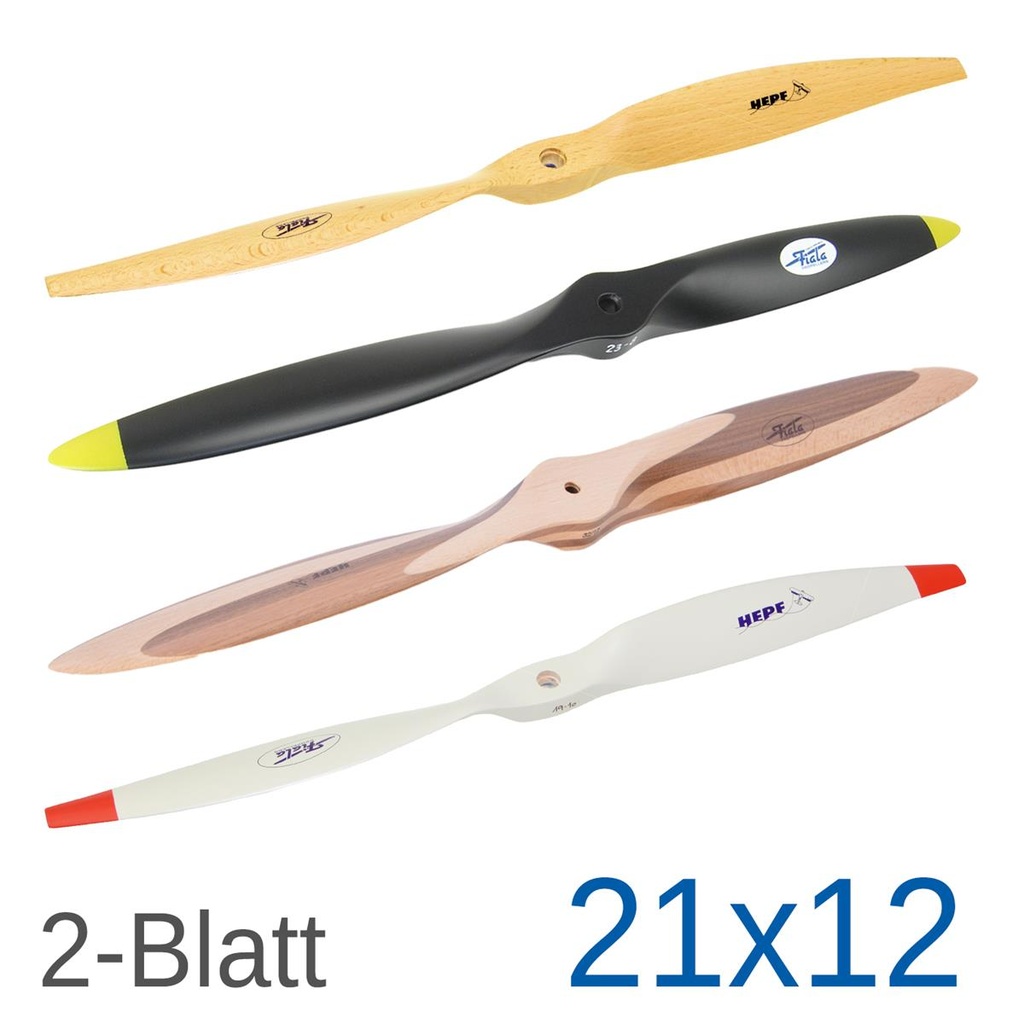 Fiala 2-Blatt 21x12 Holzpropeller