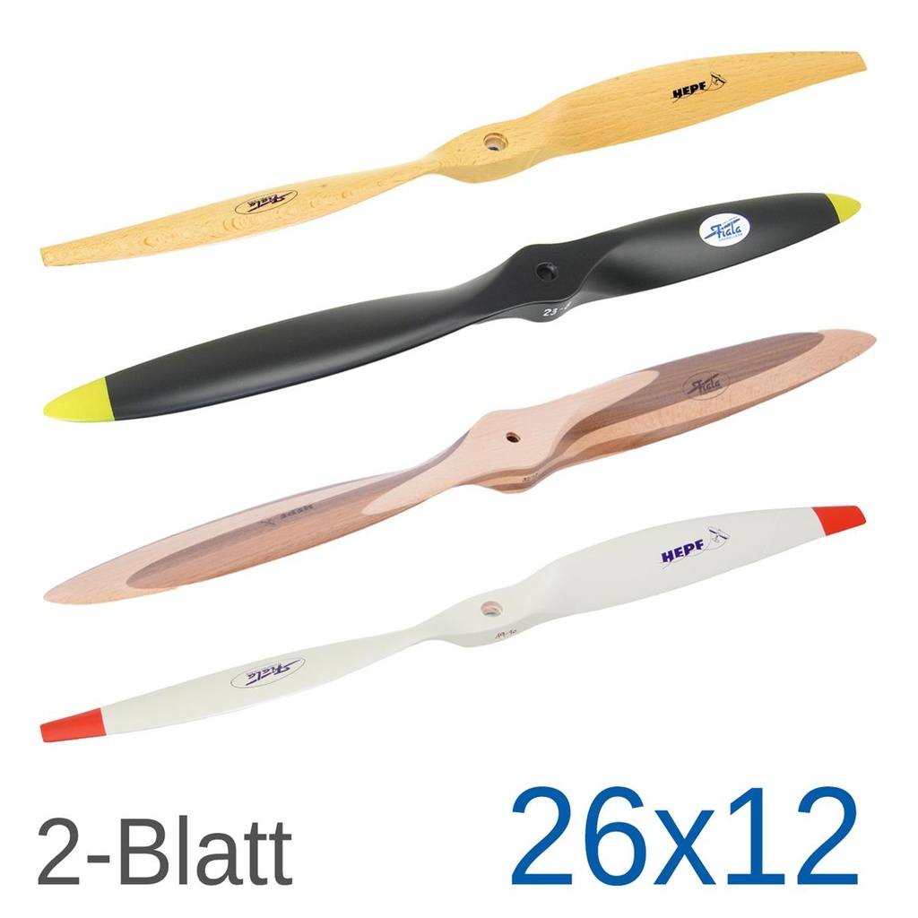 Fiala 2-Blatt 26x12 Holzpropeller