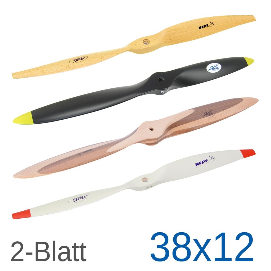 Fiala 2-Blatt 38x12 Holzpropeller