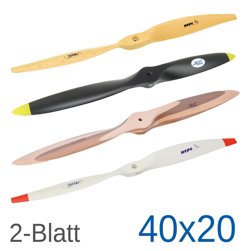 Fiala 2-Blatt 40x20 Holzpropeller
