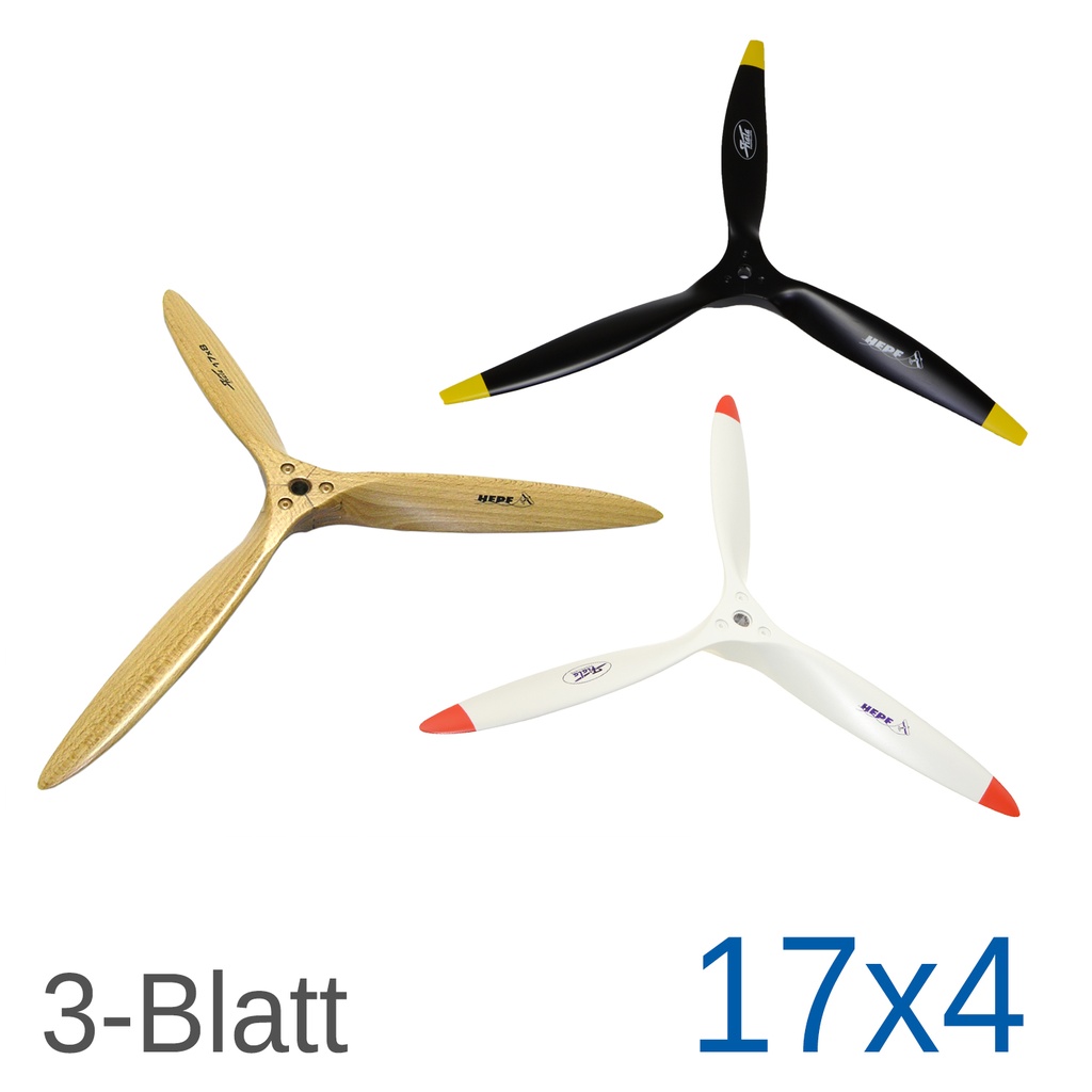 Fiala 3-Blatt 17x4 Holzpropeller