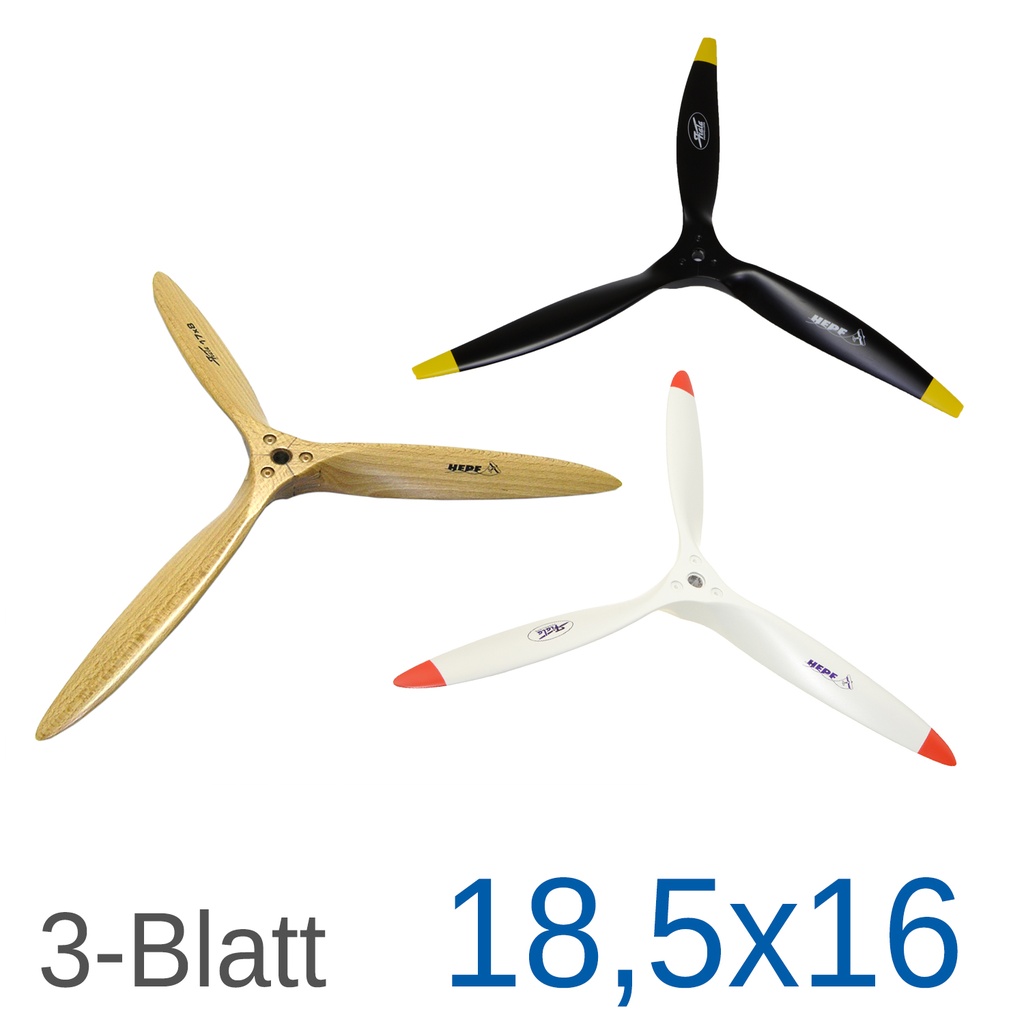 Fiala 3-Blatt 18,5x16 Holzpropeller