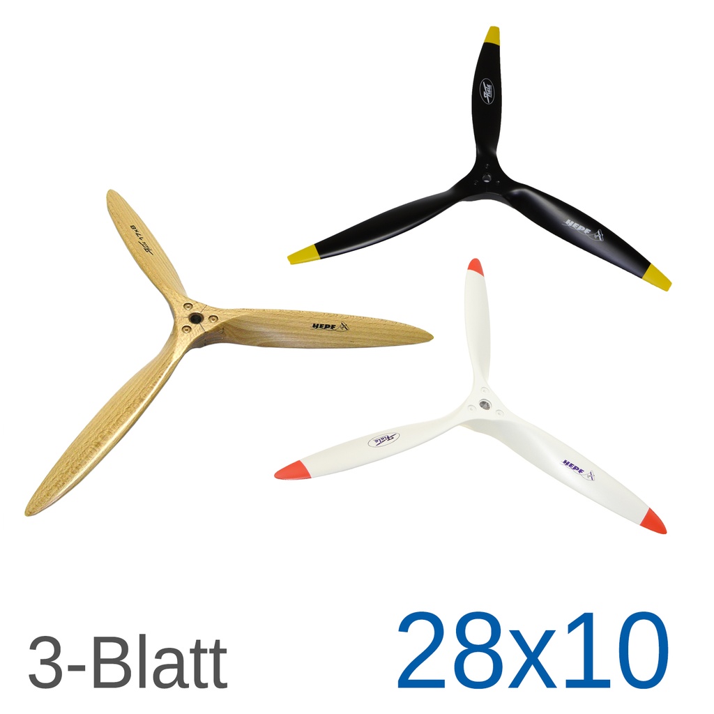 Fiala 3-Blatt 28x10 Holzpropeller