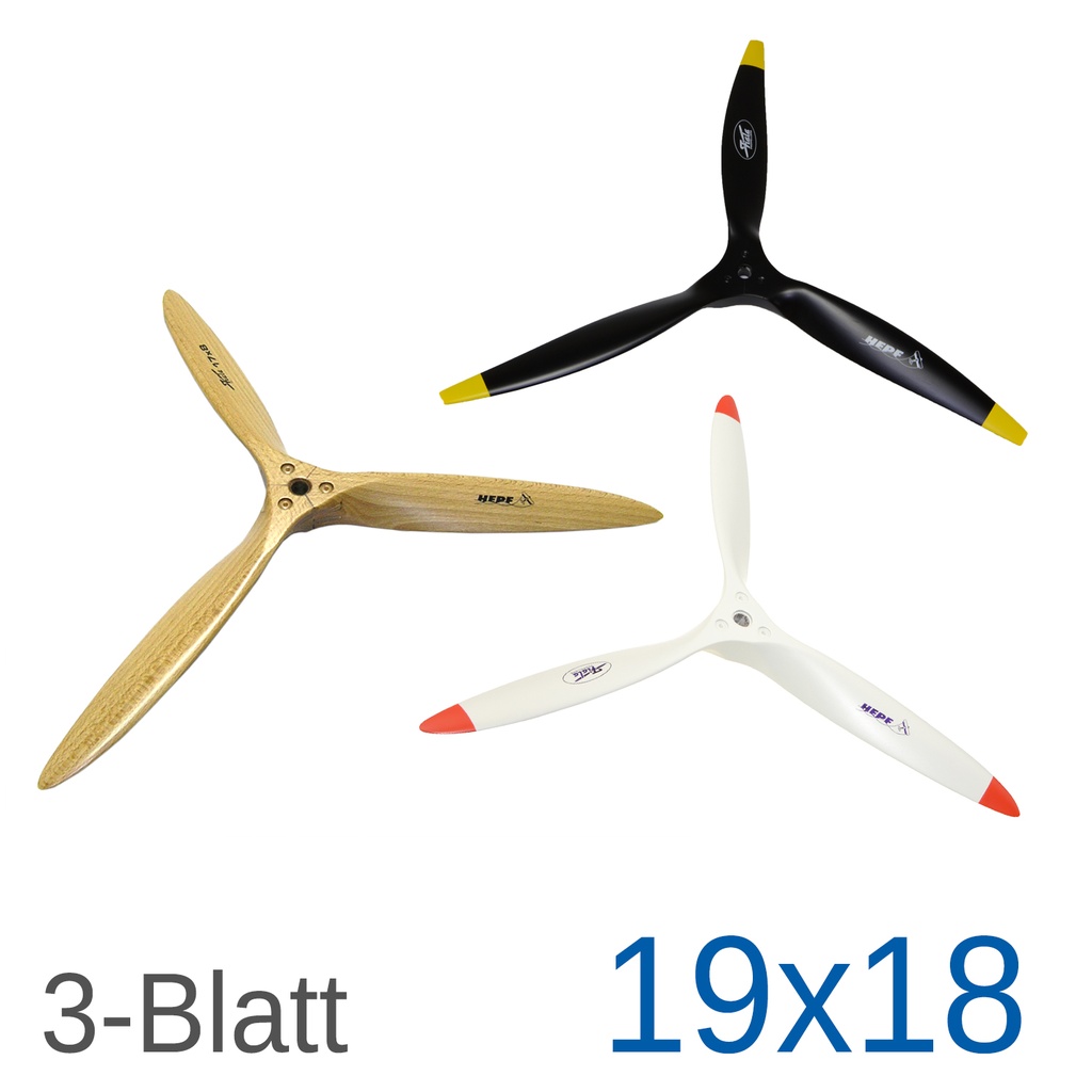Fiala 3-Blatt 19x18 Holzpropeller