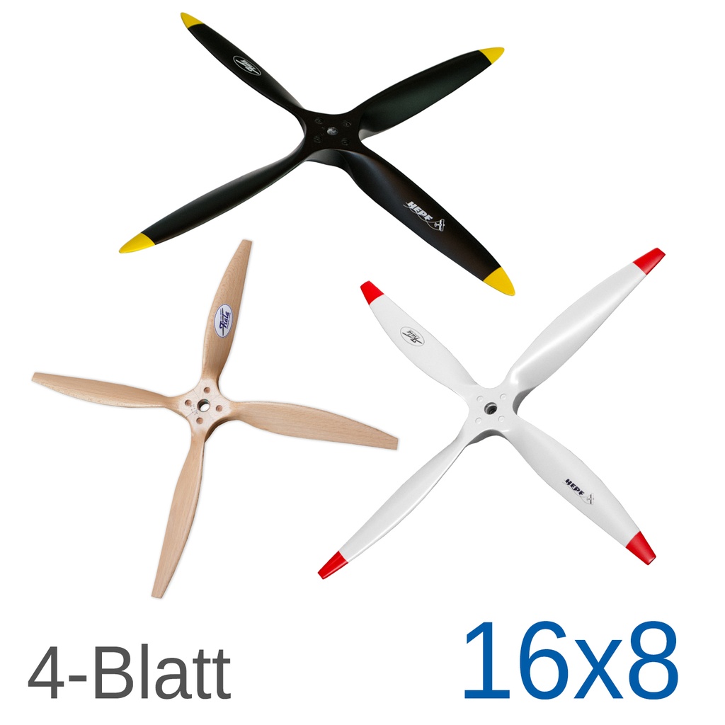 Fiala 4-Blatt 16x8 Holzpropeller