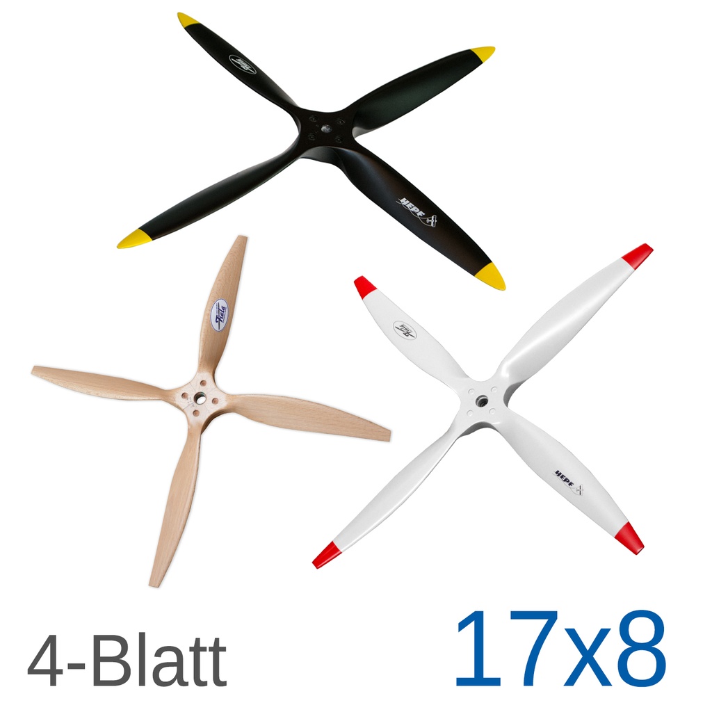 Fiala 4-Blatt 17x8 Holzpropeller