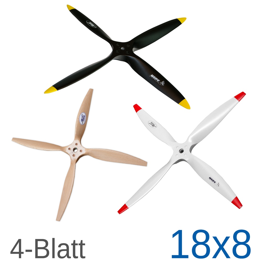Fiala 4-Blatt 18x8 Holzpropeller
