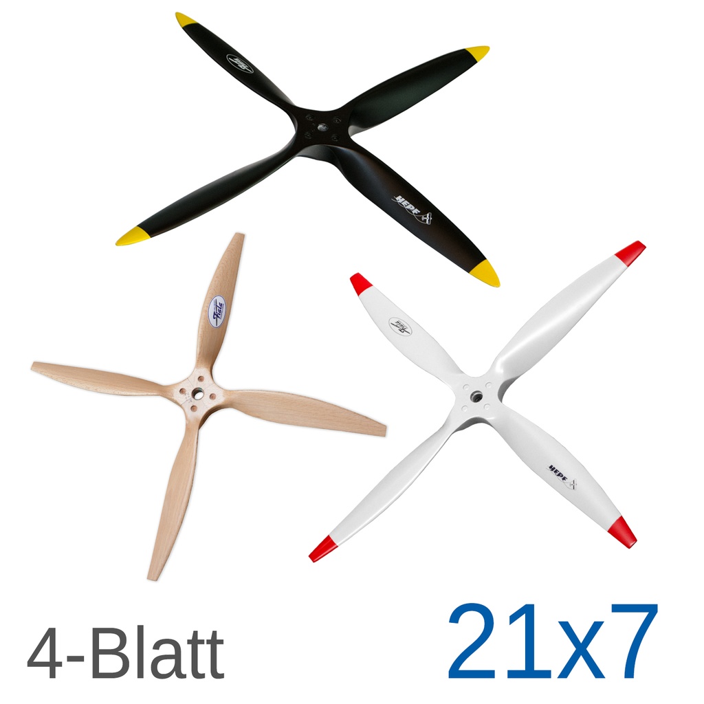 Fiala 4-Blatt 21x7 Holzpropeller