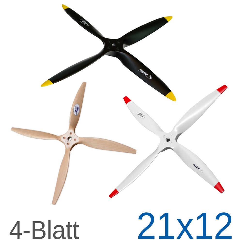 Fiala 4-Blatt 21x12 Holzpropeller