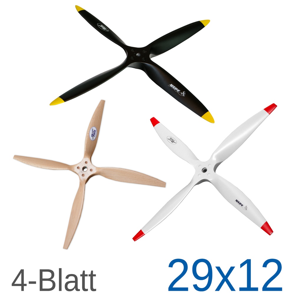 Fiala 4-Blatt 29x12 Holzpropeller