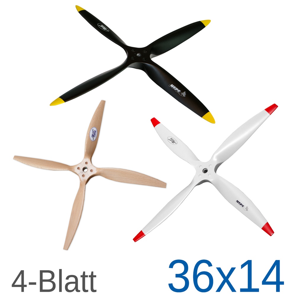 Fiala 4-Blatt 36x14 Holzpropeller