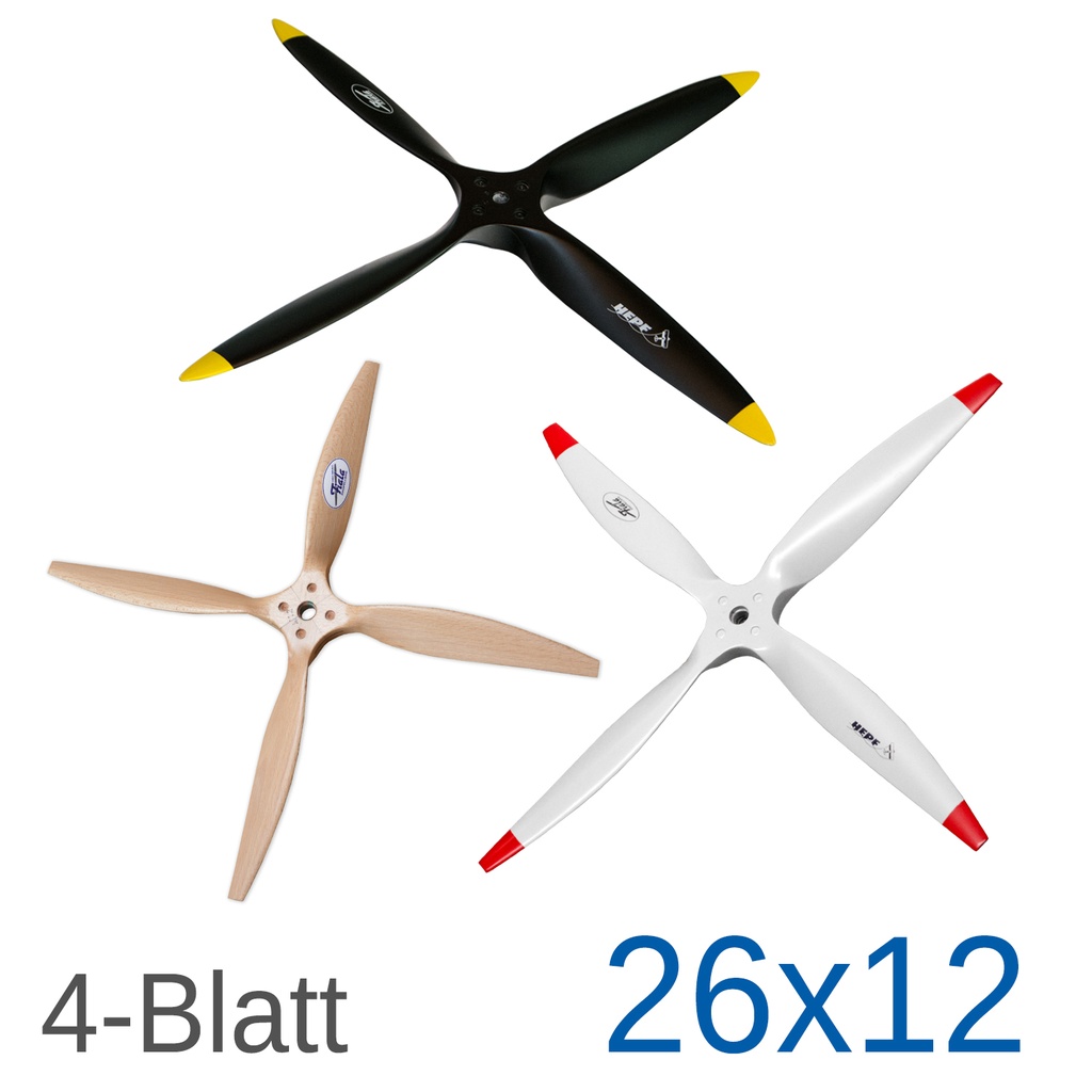 Fiala 4-Blatt 26x12 Holzpropeller