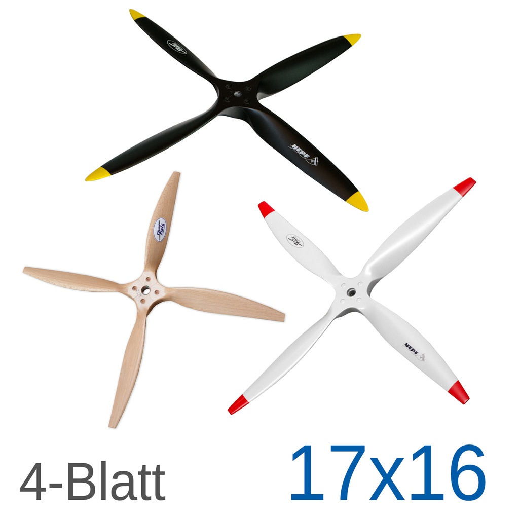 Fiala 4-Blatt 17x16 Holzpropeller