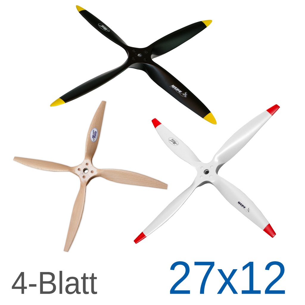 Fiala 4-Blatt 27x12 Holzpropeller