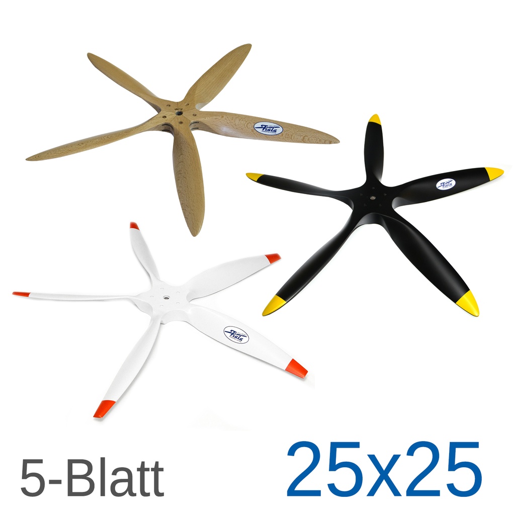 Fiala 5-Blatt 25x25 Holzpropeller